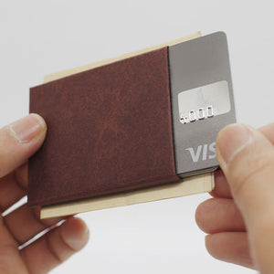 Kamino Cards Sleeve: Slim, minimalist, eco-friendly vegan wallet / money crip.